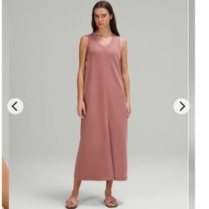 🍋 Lululemon Ease of it All V-Neck Dress size 6 spiced chai